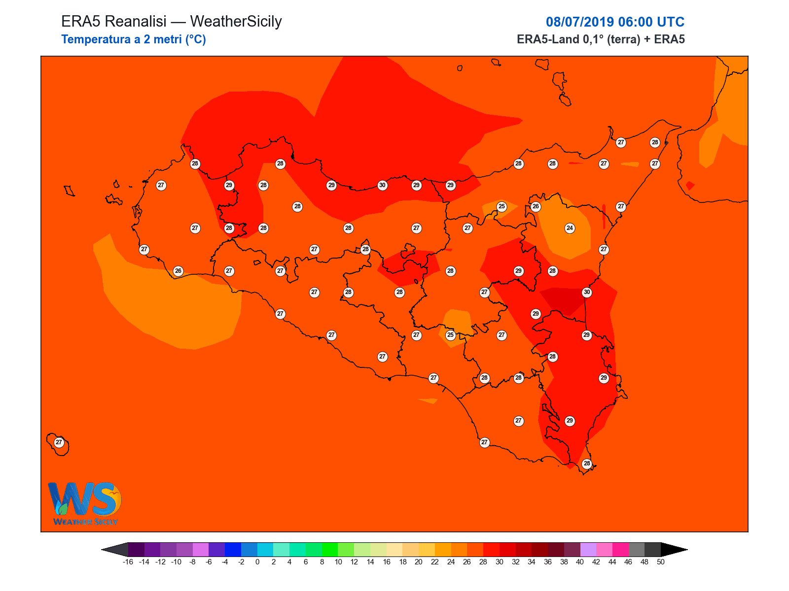 Temperatura a 2 metri · 2019070806