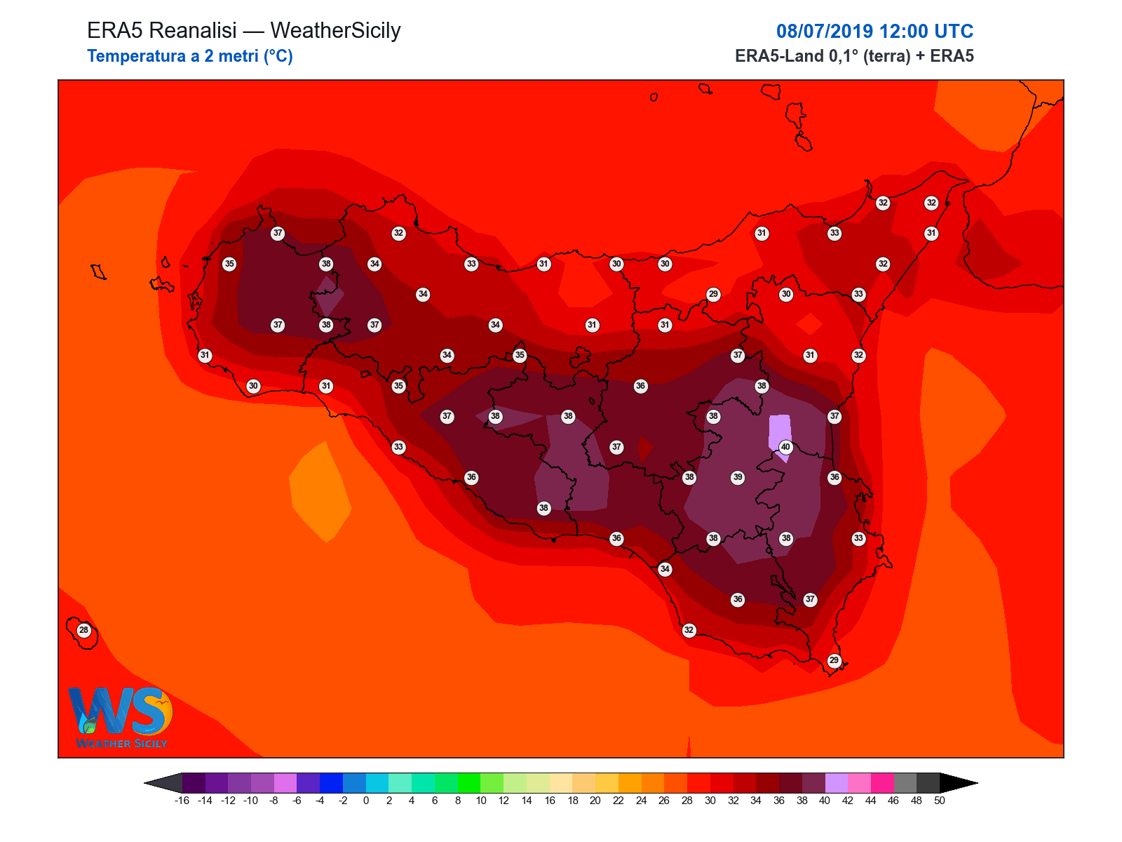 Temperatura a 2 metri · 2019070812