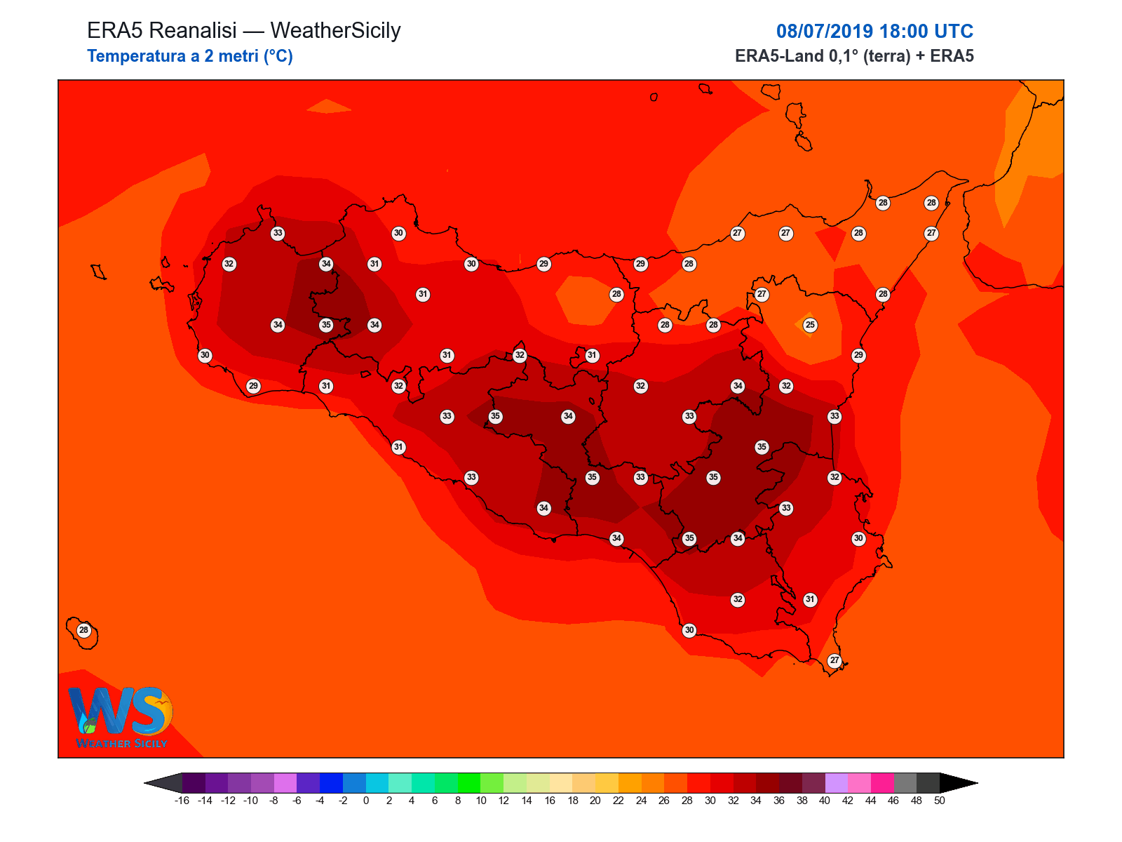 Temperatura a 2 metri · 2019070818