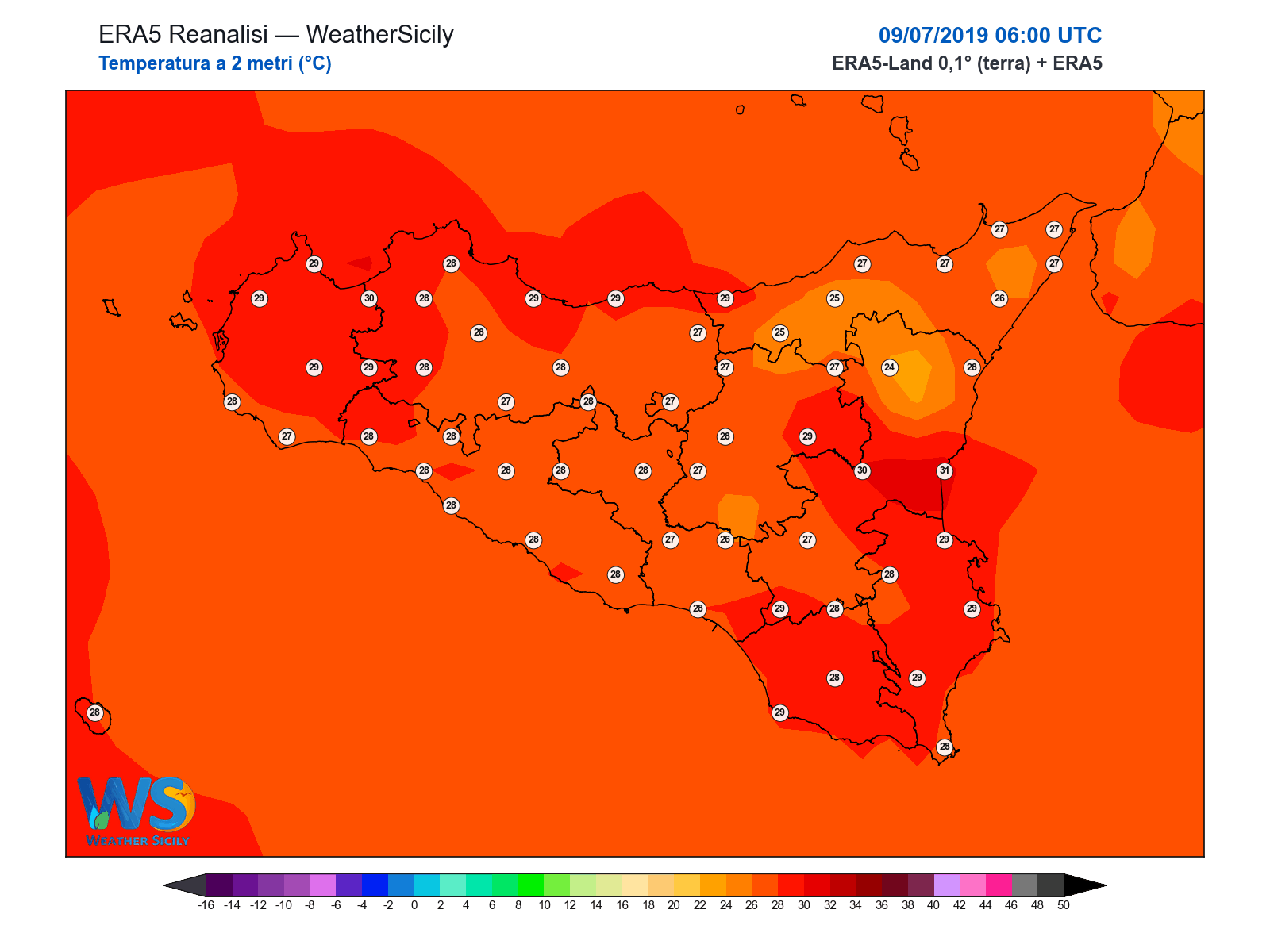 Temperatura a 2 metri · 2019070906