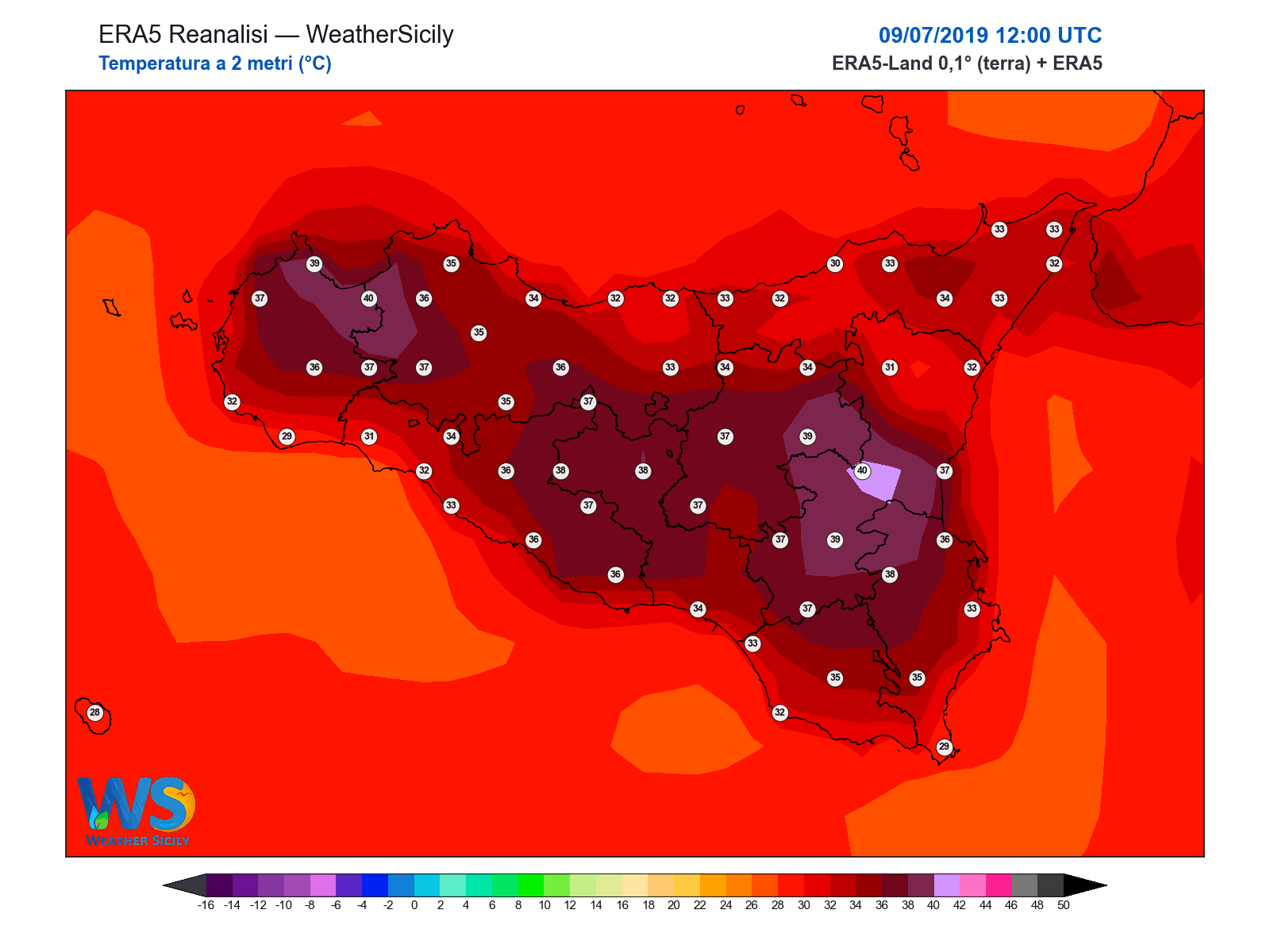 Temperatura a 2 metri · 2019070912