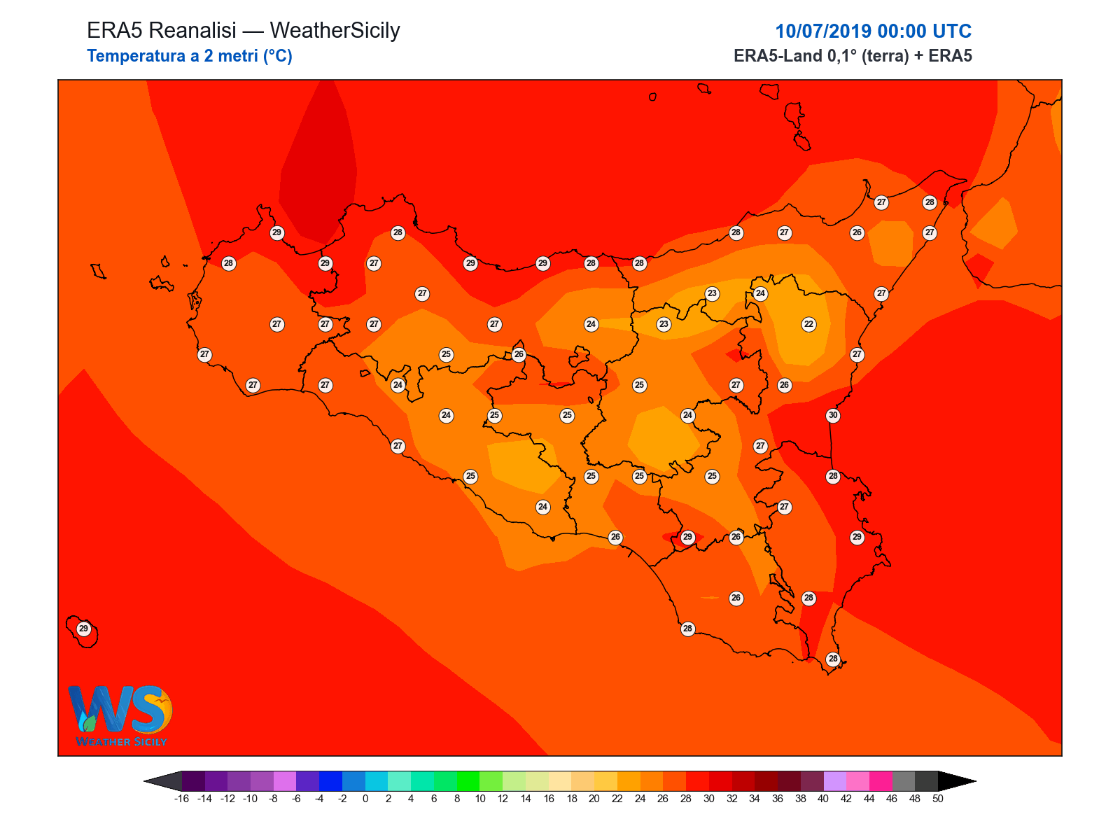 Temperatura a 2 metri · 2019071000