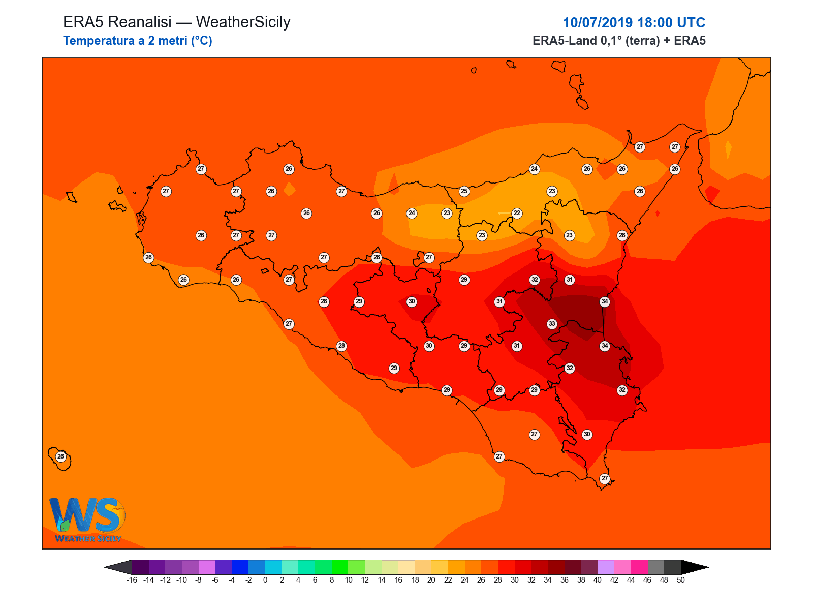 Temperatura a 2 metri · 2019071018
