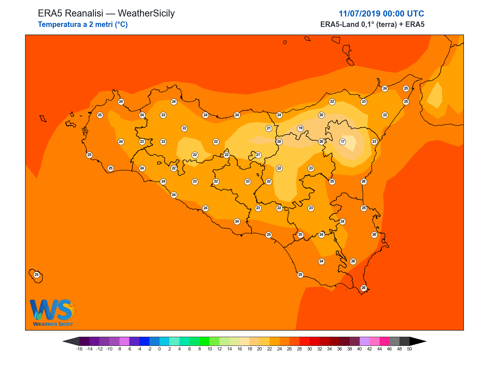 Temperatura a 2 metri · 2019071100
