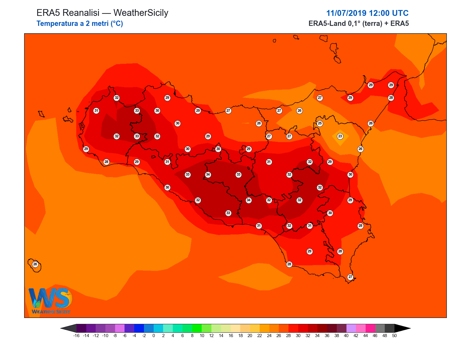 Temperatura a 2 metri · 2019071112