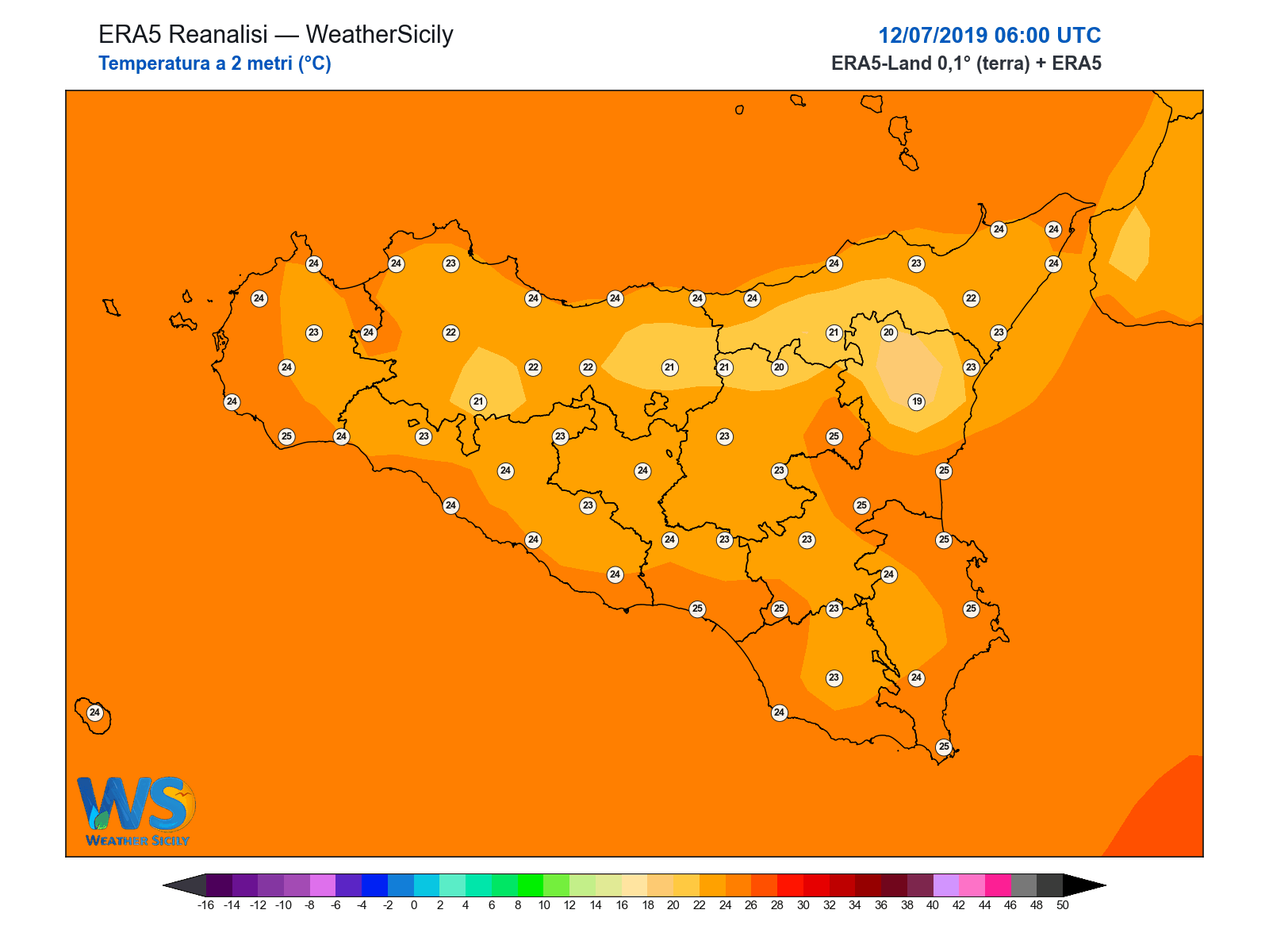 Temperatura a 2 metri · 2019071206