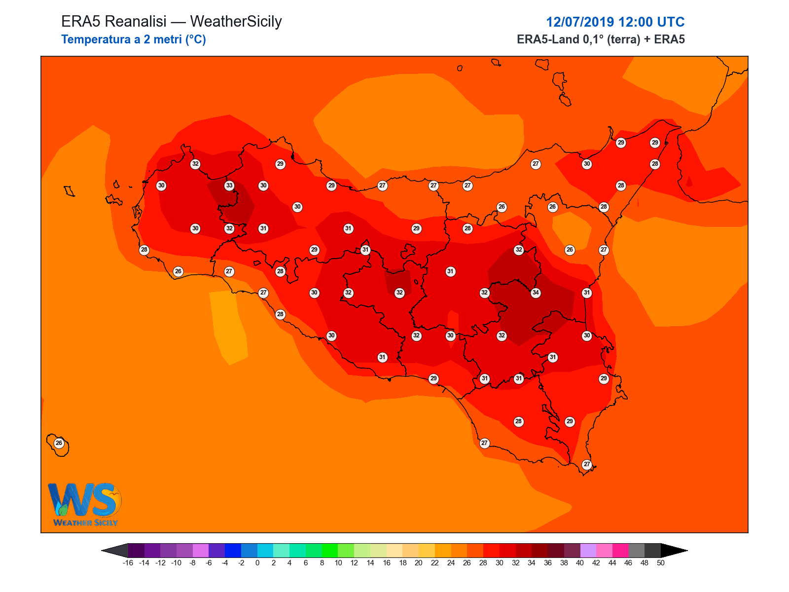 Temperatura a 2 metri · 2019071212
