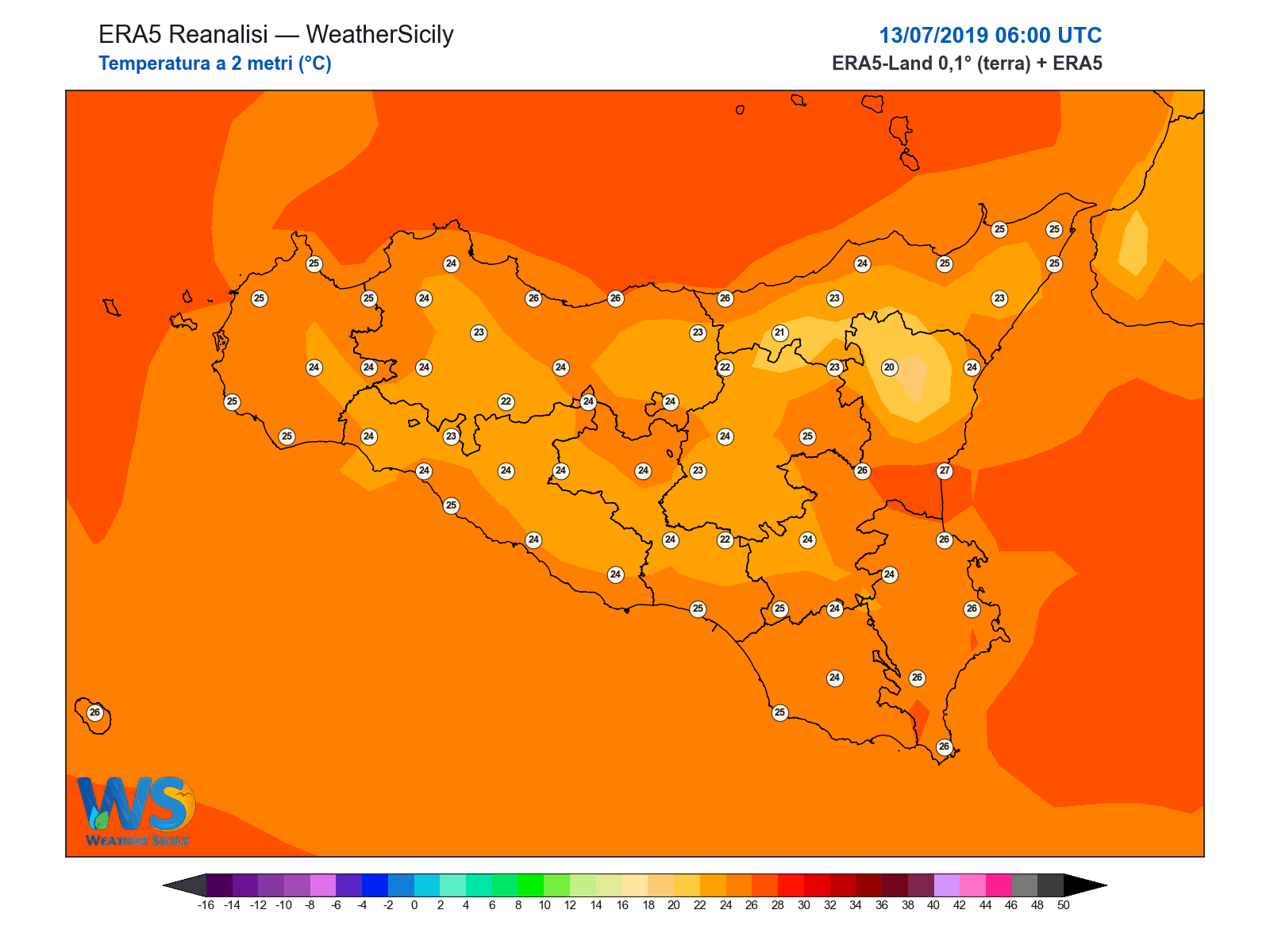 Temperatura a 2 metri · 2019071306