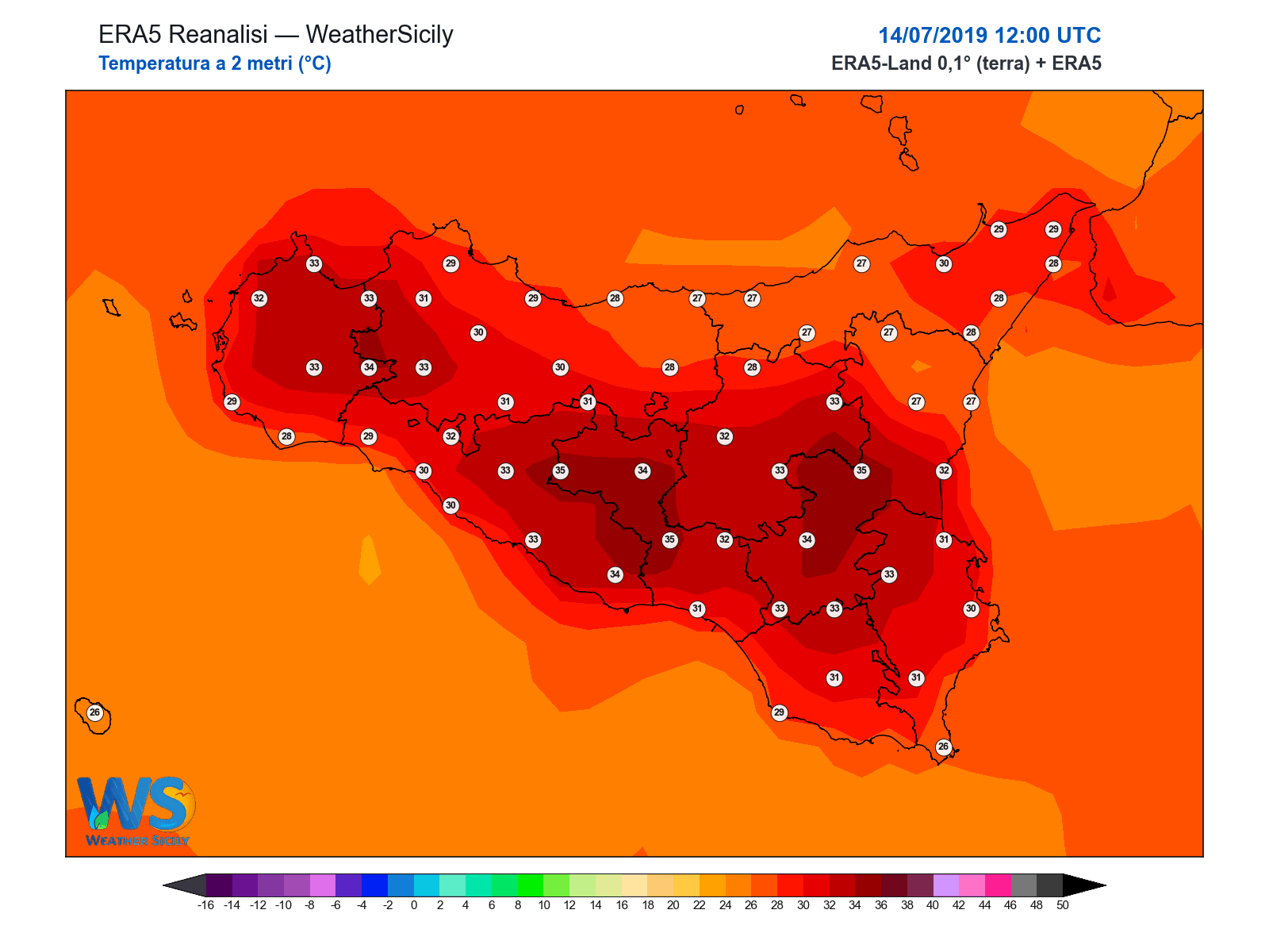 Temperatura a 2 metri · 2019071412