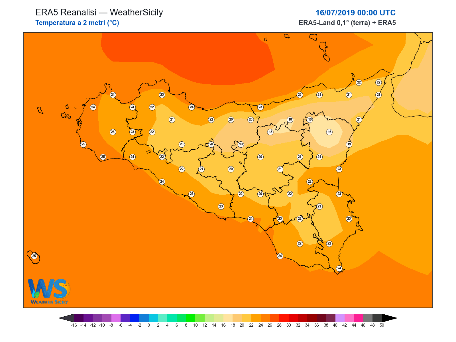 Temperatura a 2 metri · 2019071600