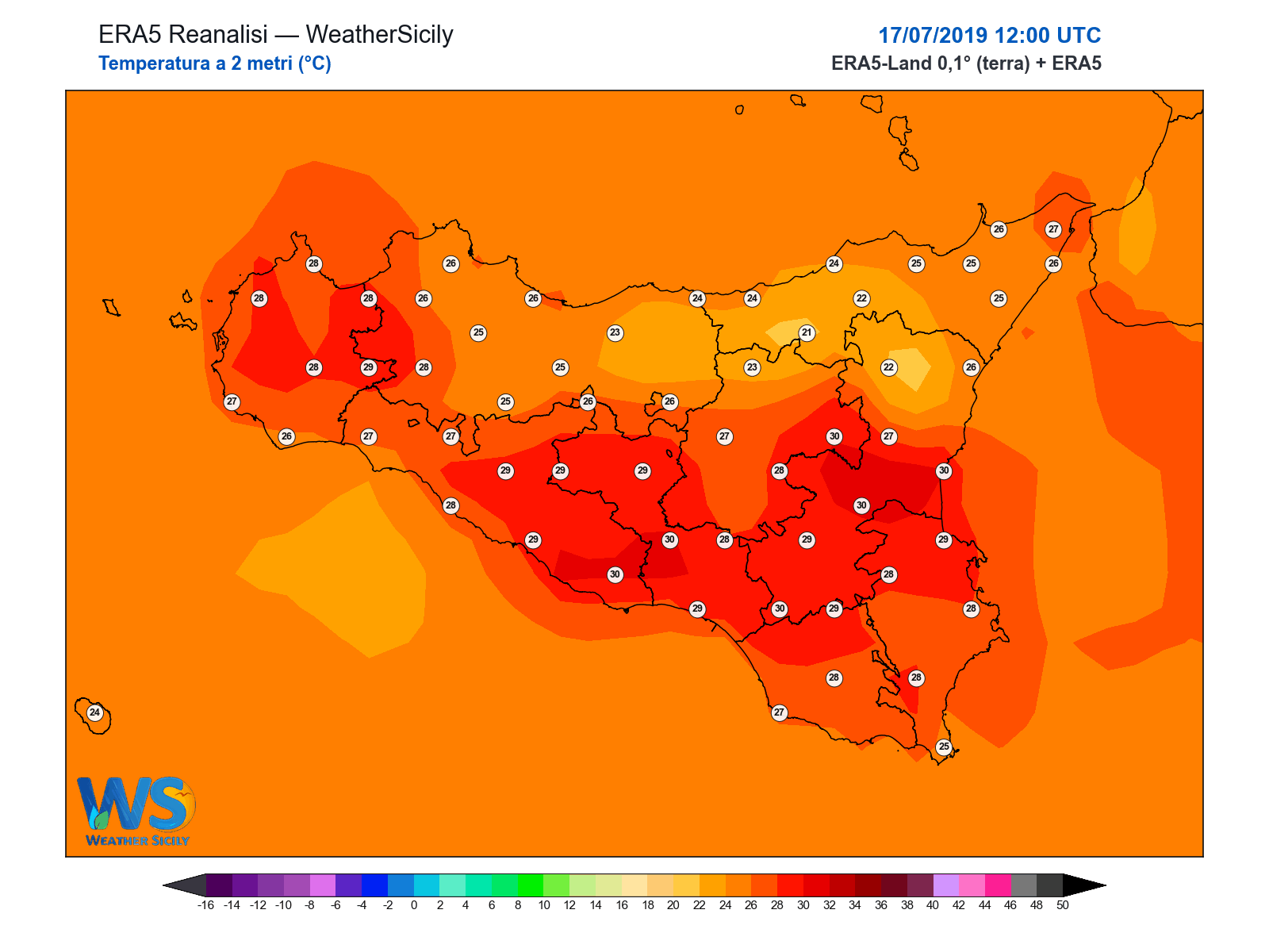Temperatura a 2 metri · 2019071712