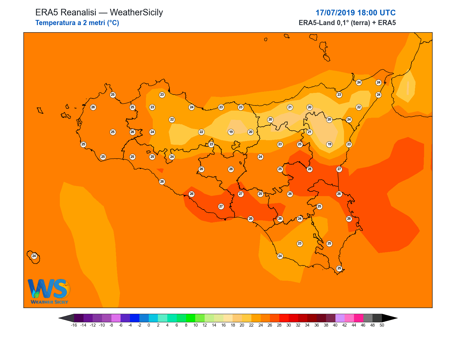 Temperatura a 2 metri · 2019071718