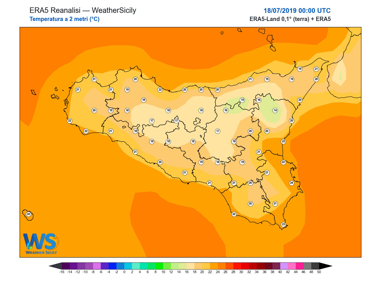 Temperatura a 2 metri · 2019071800