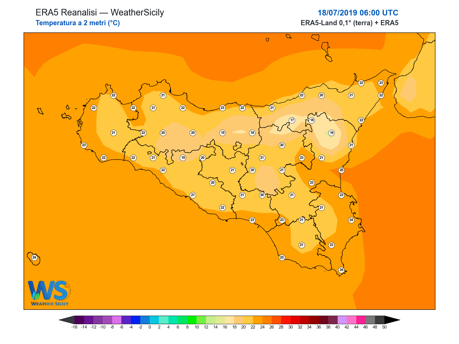 Temperatura a 2 metri · 2019071806