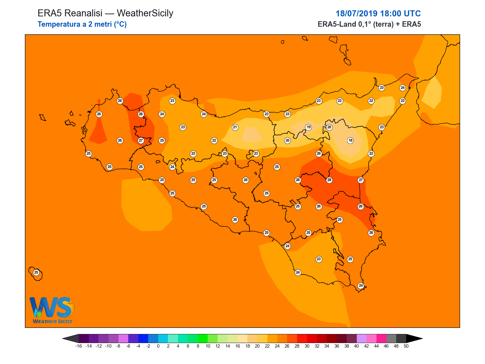 Temperatura a 2 metri · 2019071818