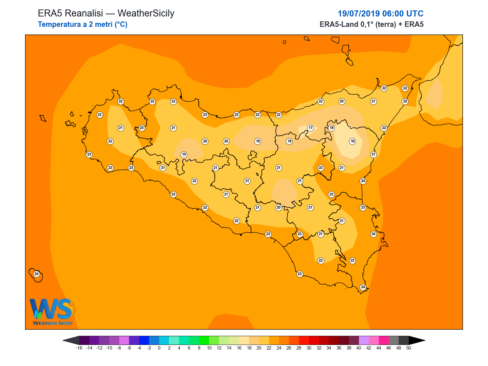 Temperatura a 2 metri · 2019071906