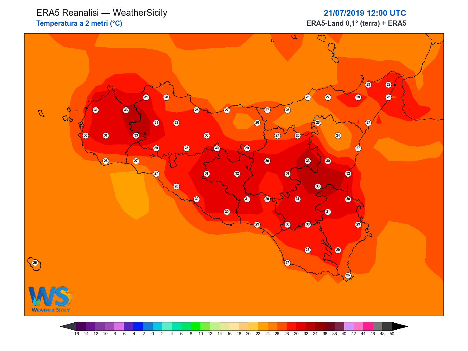 Temperatura a 2 metri · 2019072112