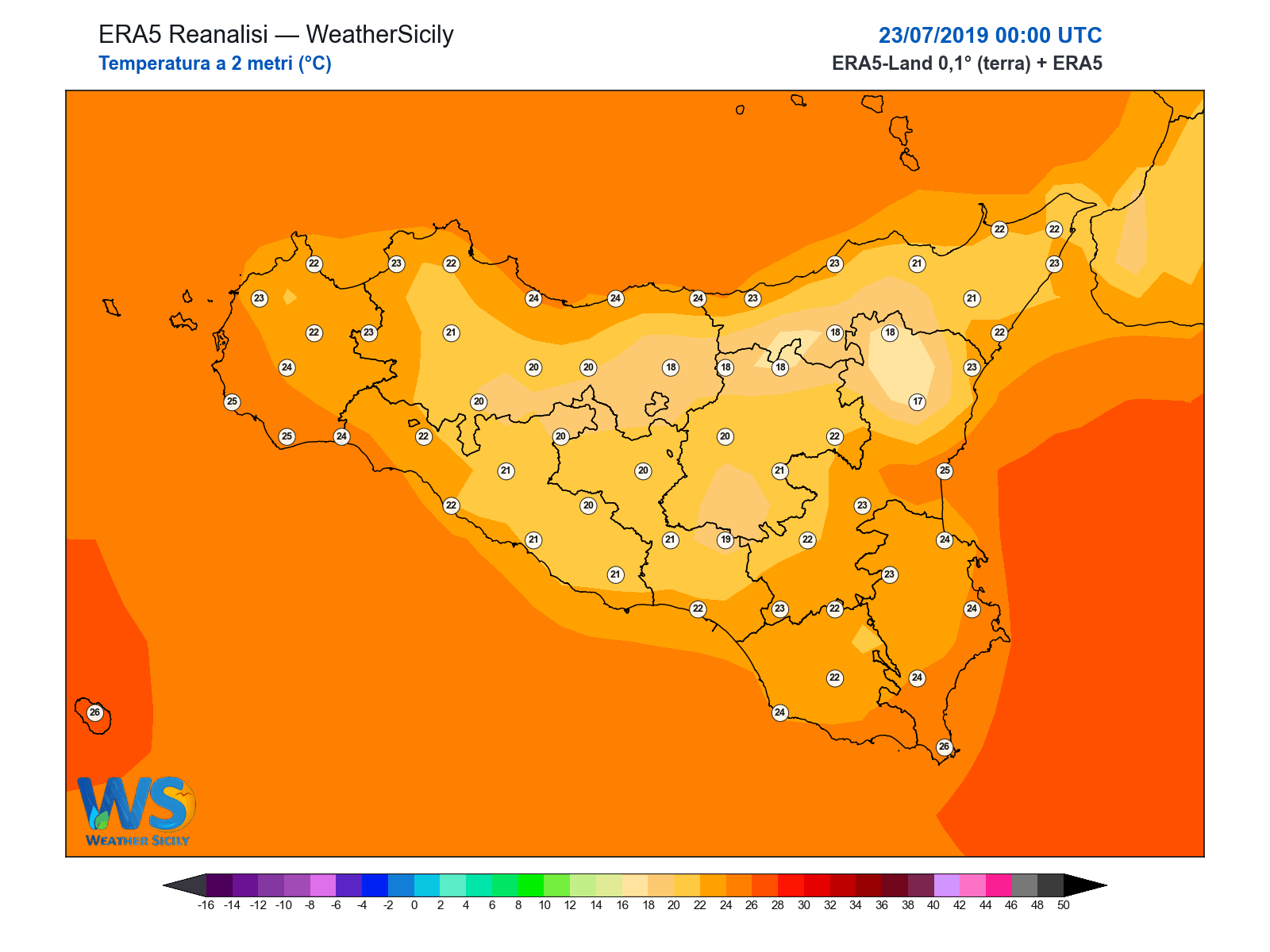 Temperatura a 2 metri · 2019072300