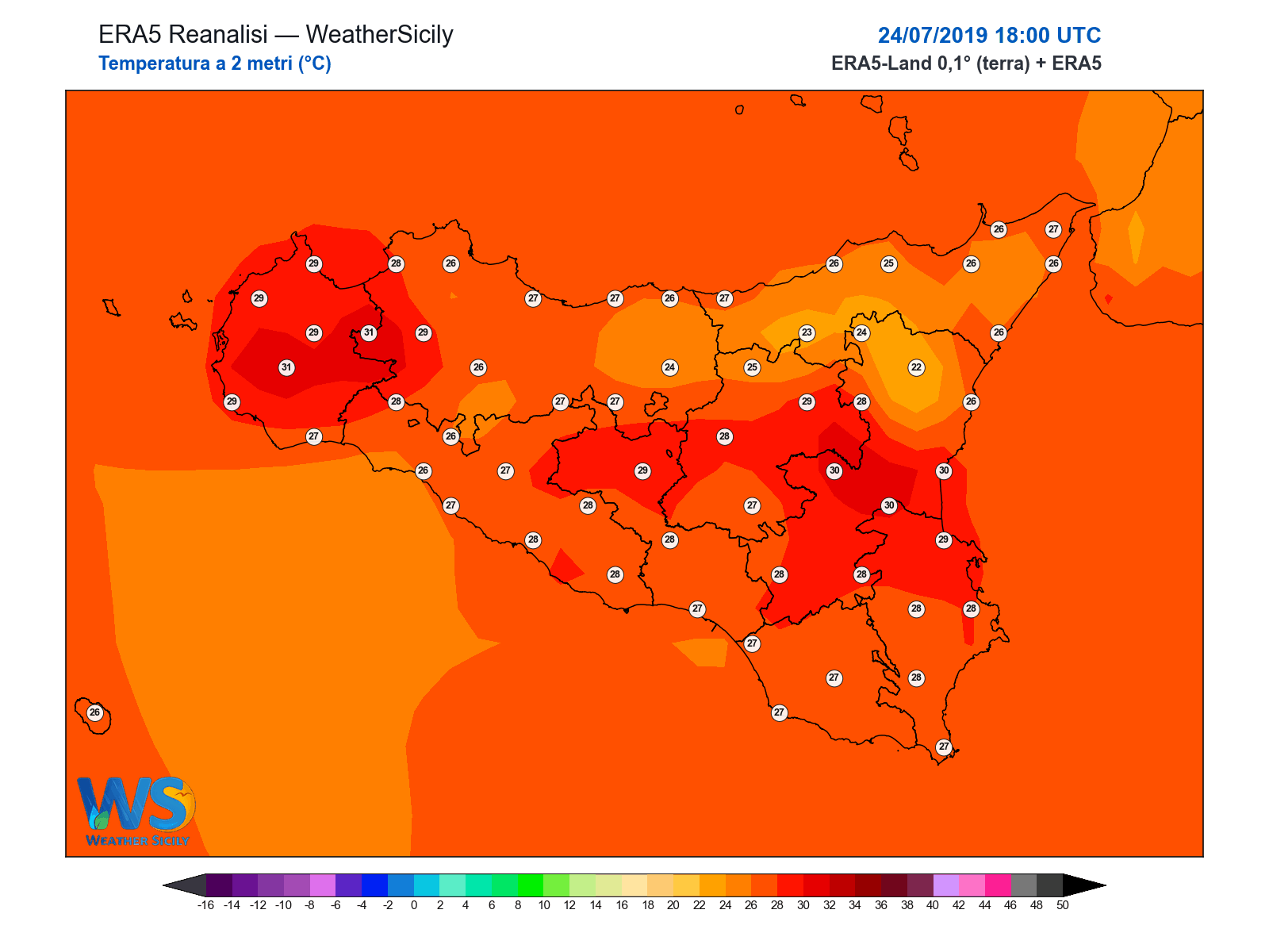 Temperatura a 2 metri · 2019072418