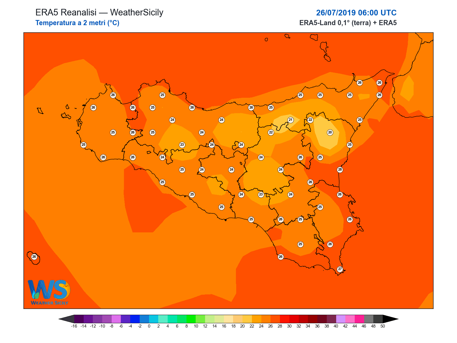 Temperatura a 2 metri · 2019072606