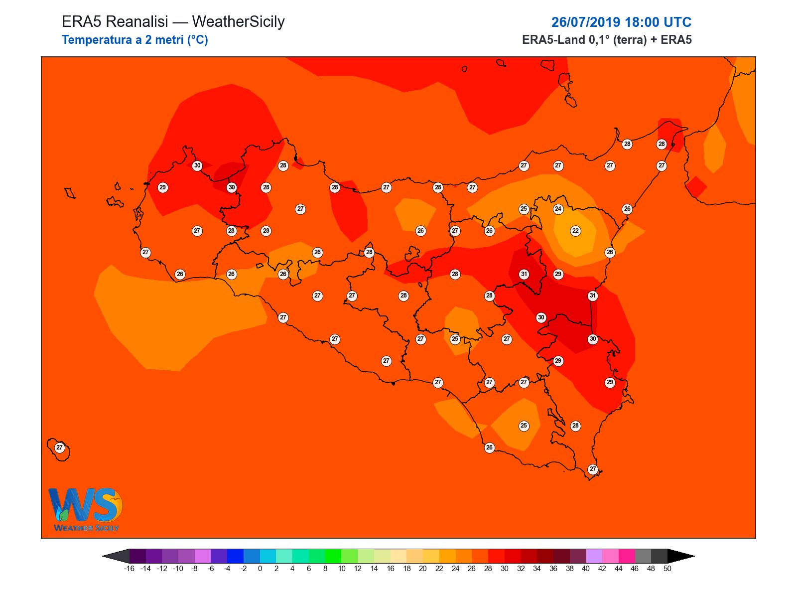 Temperatura a 2 metri · 2019072618