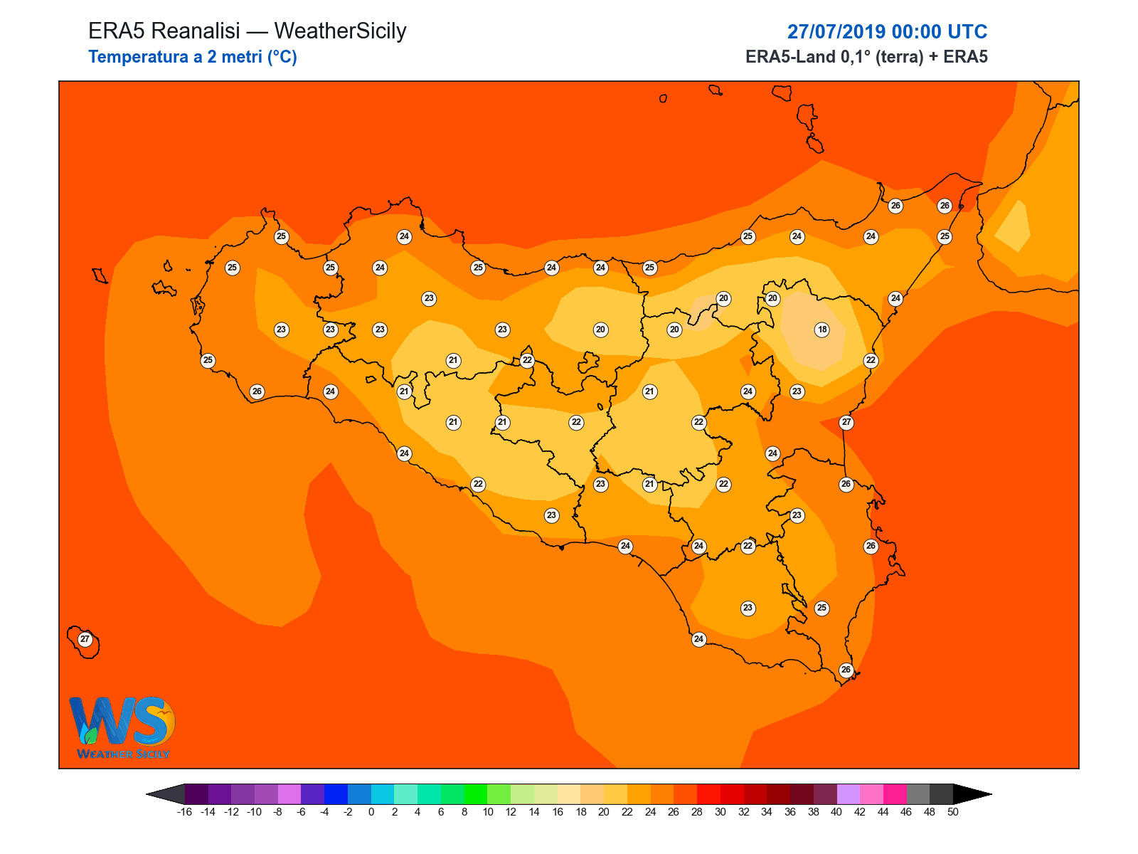 Temperatura a 2 metri · 2019072700