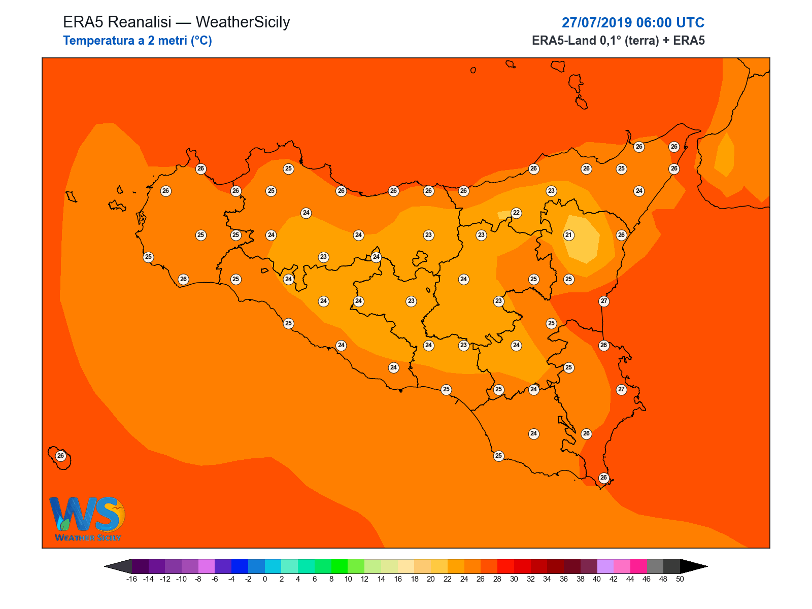 Temperatura a 2 metri · 2019072706