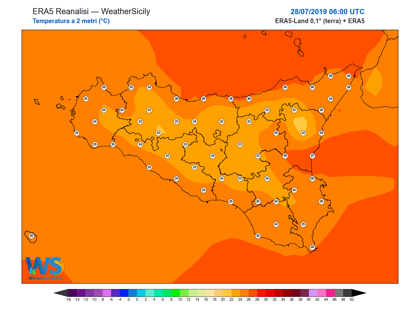 Temperatura a 2 metri · 2019072806