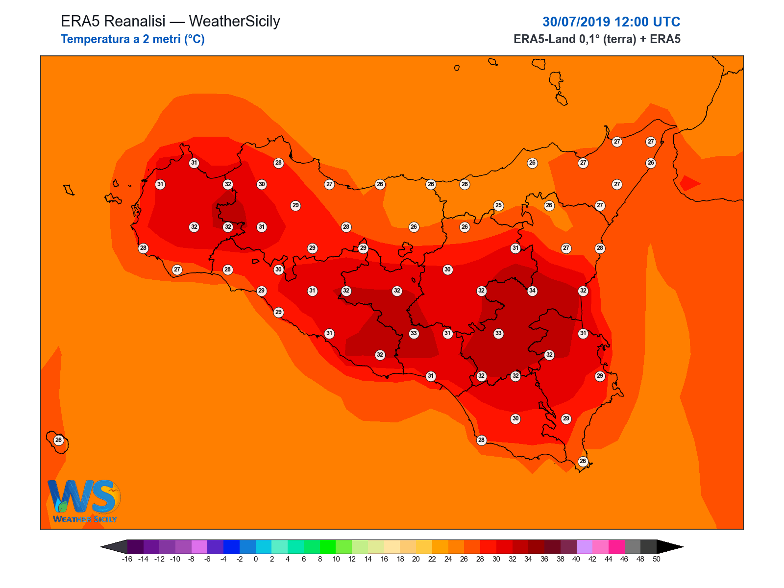 Temperatura a 2 metri · 2019073012