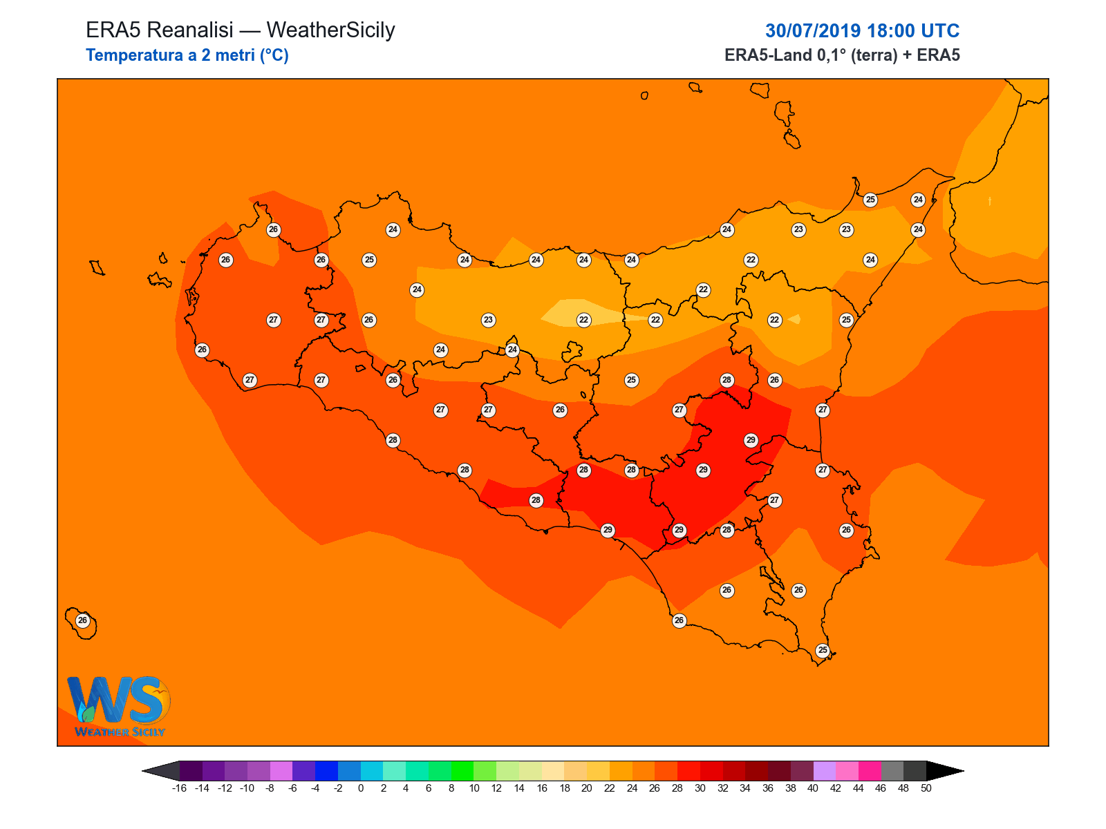 Temperatura a 2 metri · 2019073018