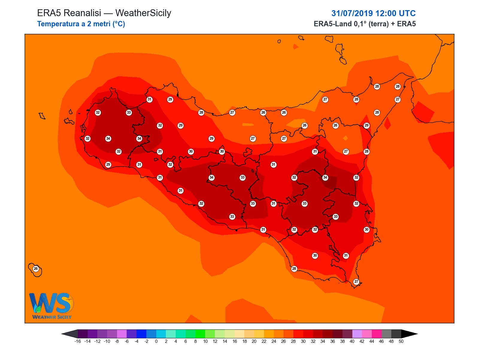 Temperatura a 2 metri · 2019073112