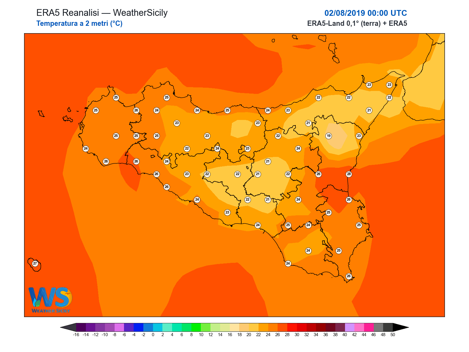 Temperatura a 2 metri · 2019080200