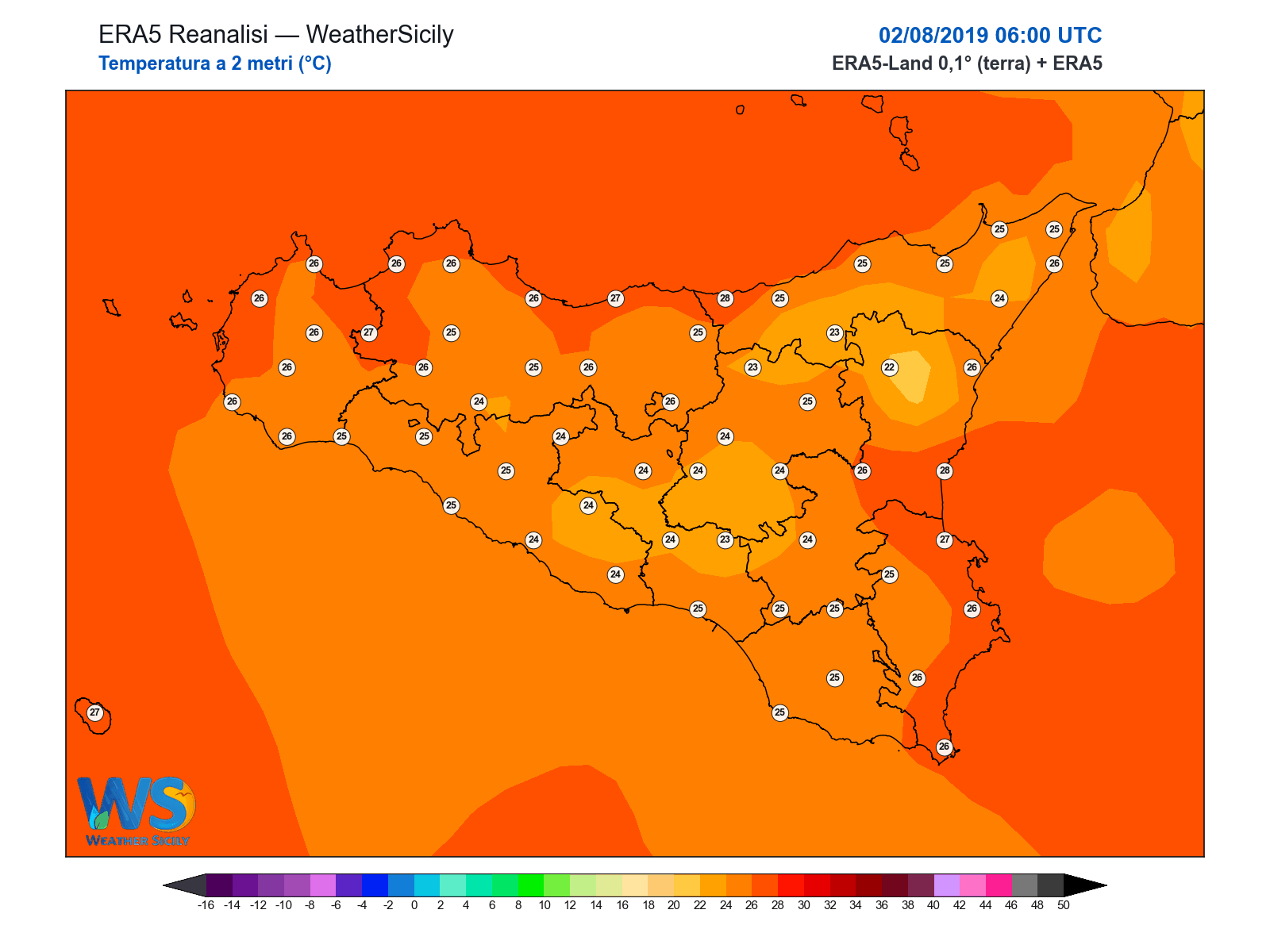 Temperatura a 2 metri · 2019080206
