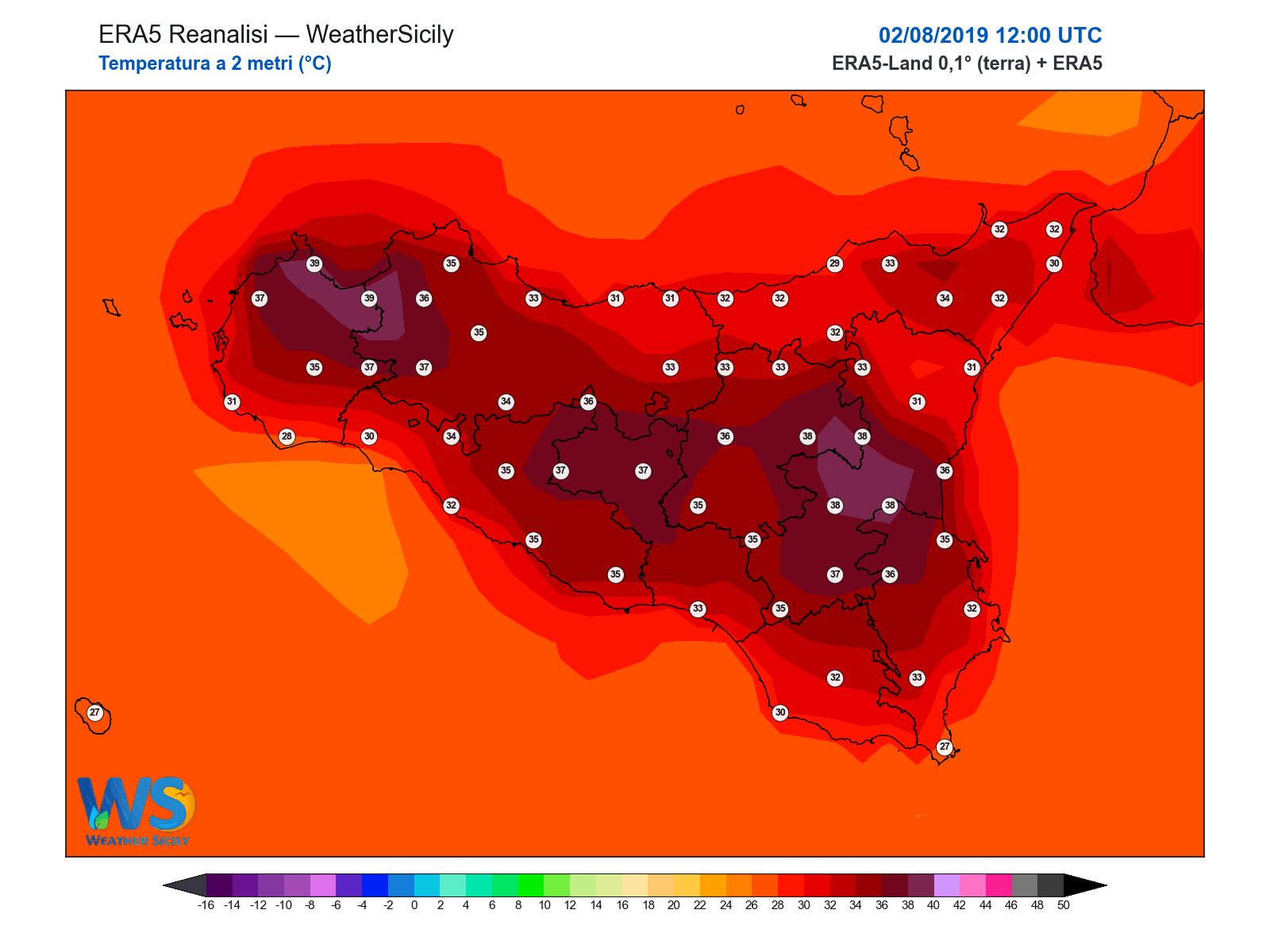 Temperatura a 2 metri · 2019080212