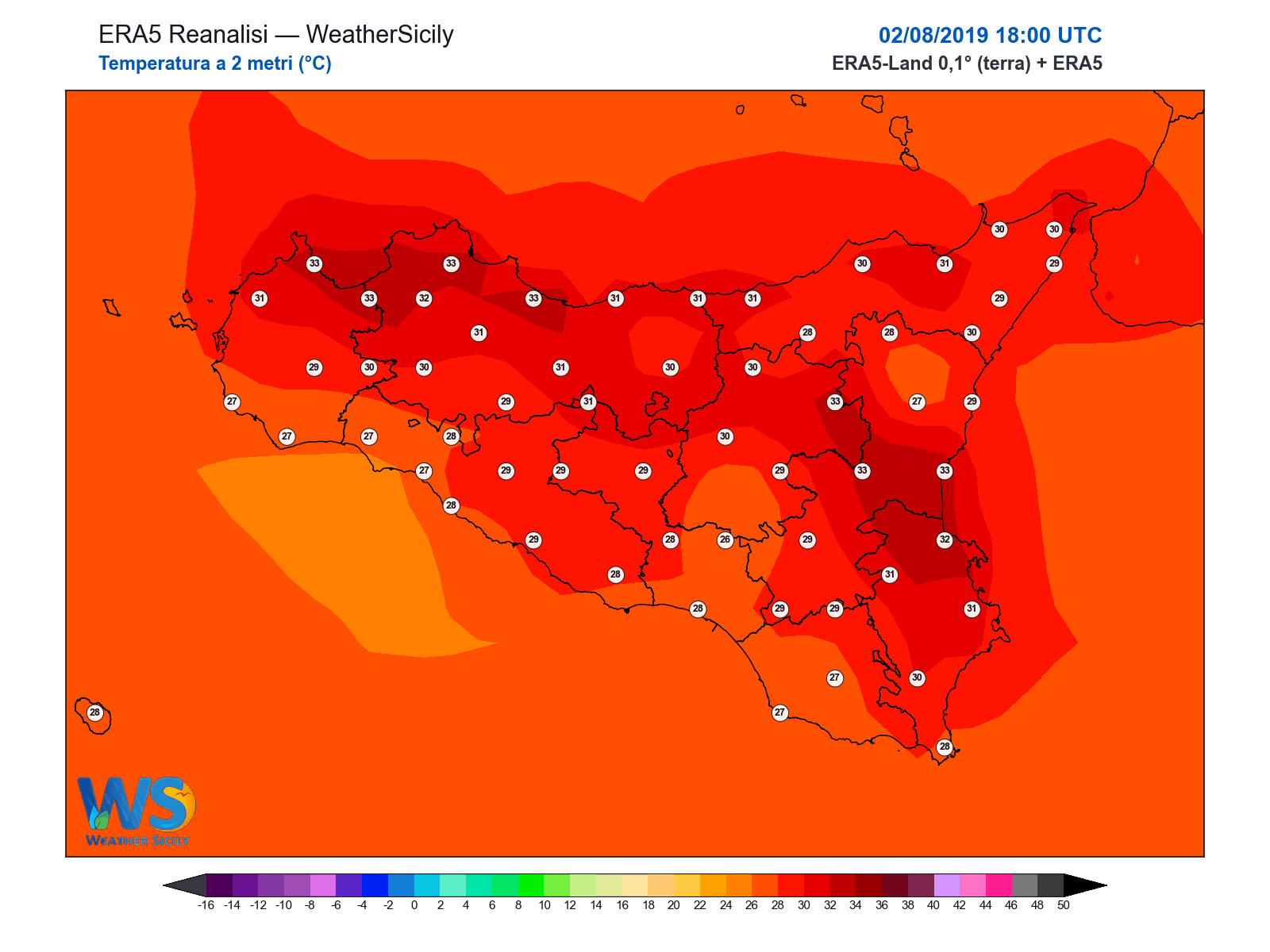 Temperatura a 2 metri · 2019080218
