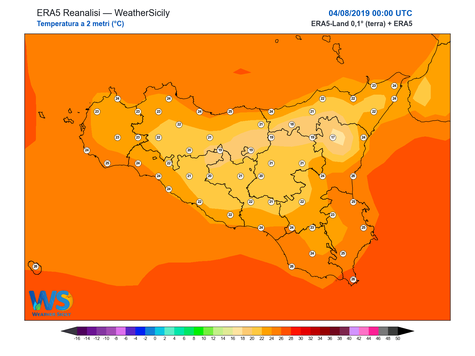 Temperatura a 2 metri · 2019080400