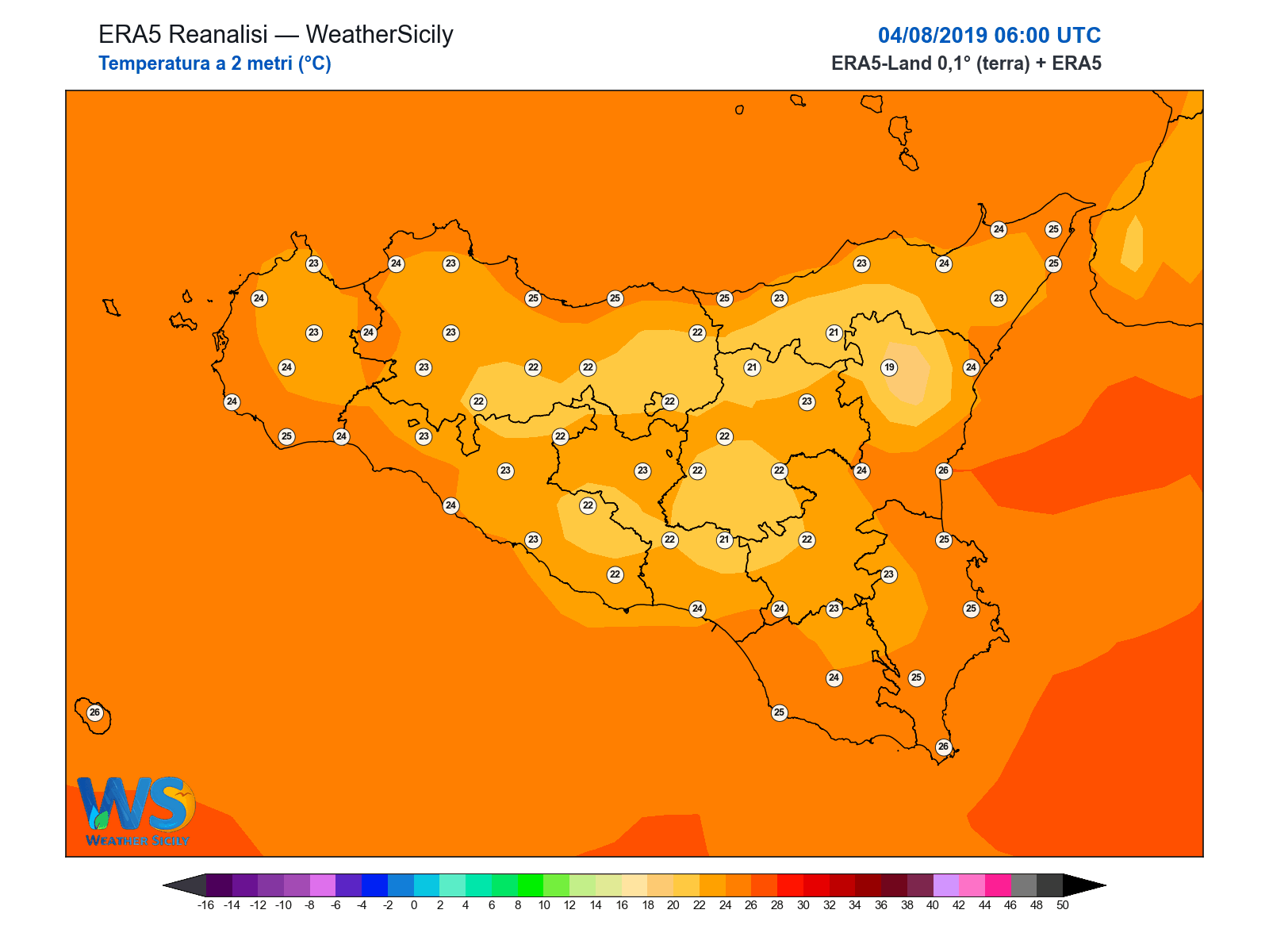 Temperatura a 2 metri · 2019080406