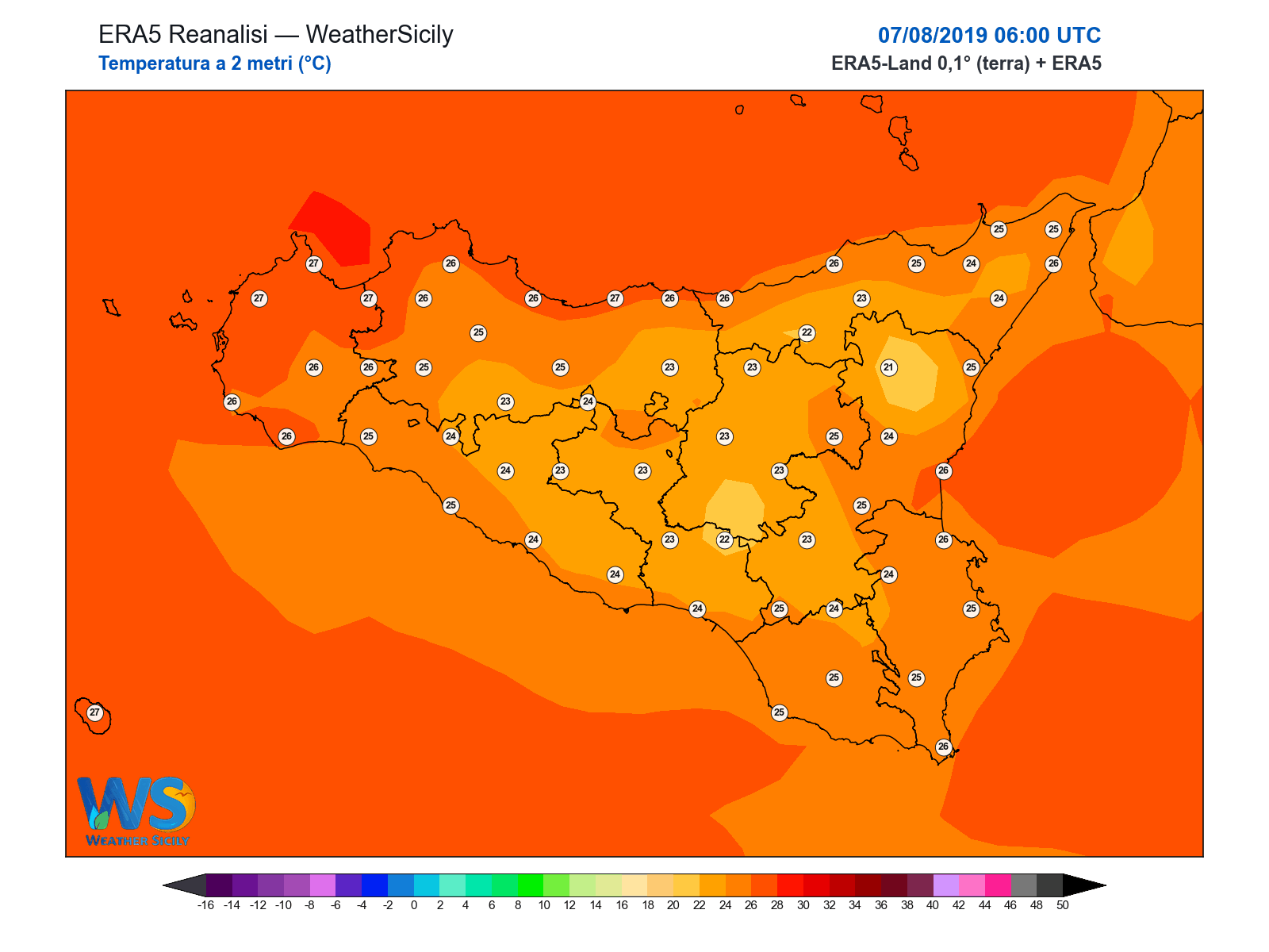 Temperatura a 2 metri · 2019080706