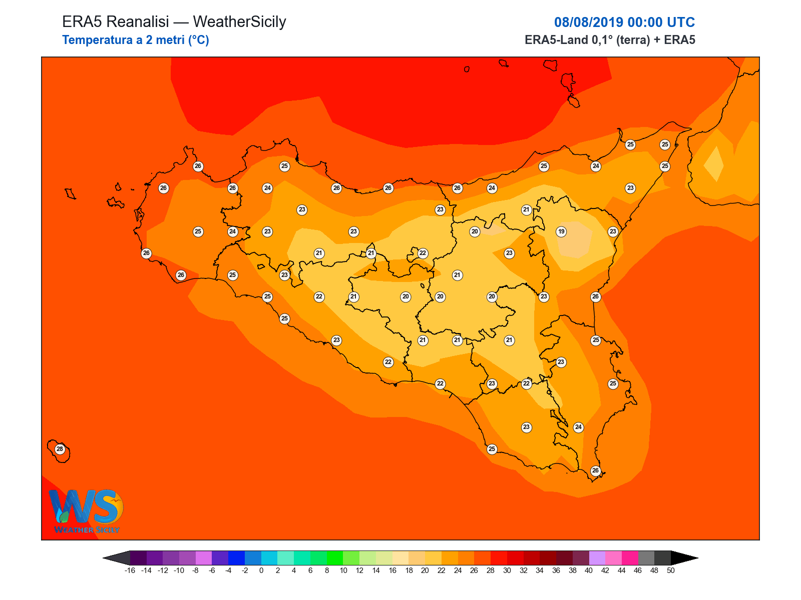 Temperatura a 2 metri · 2019080800