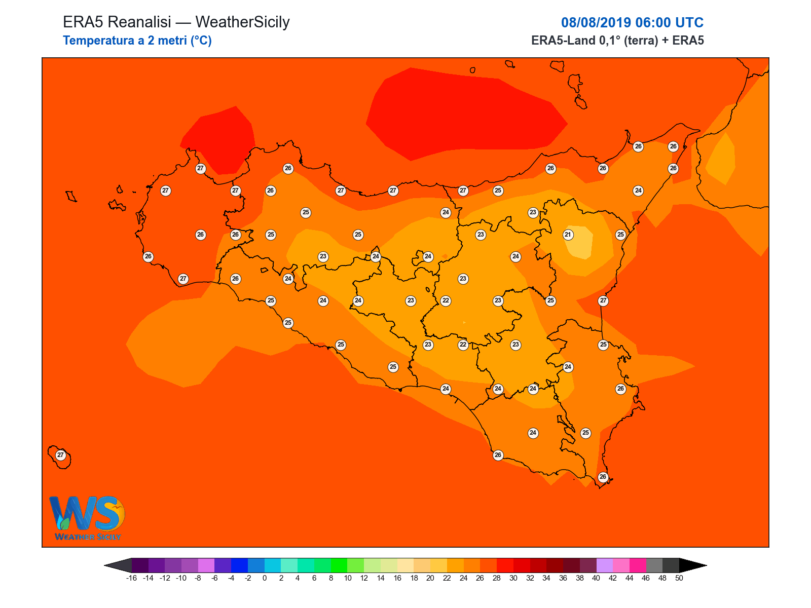Temperatura a 2 metri · 2019080806