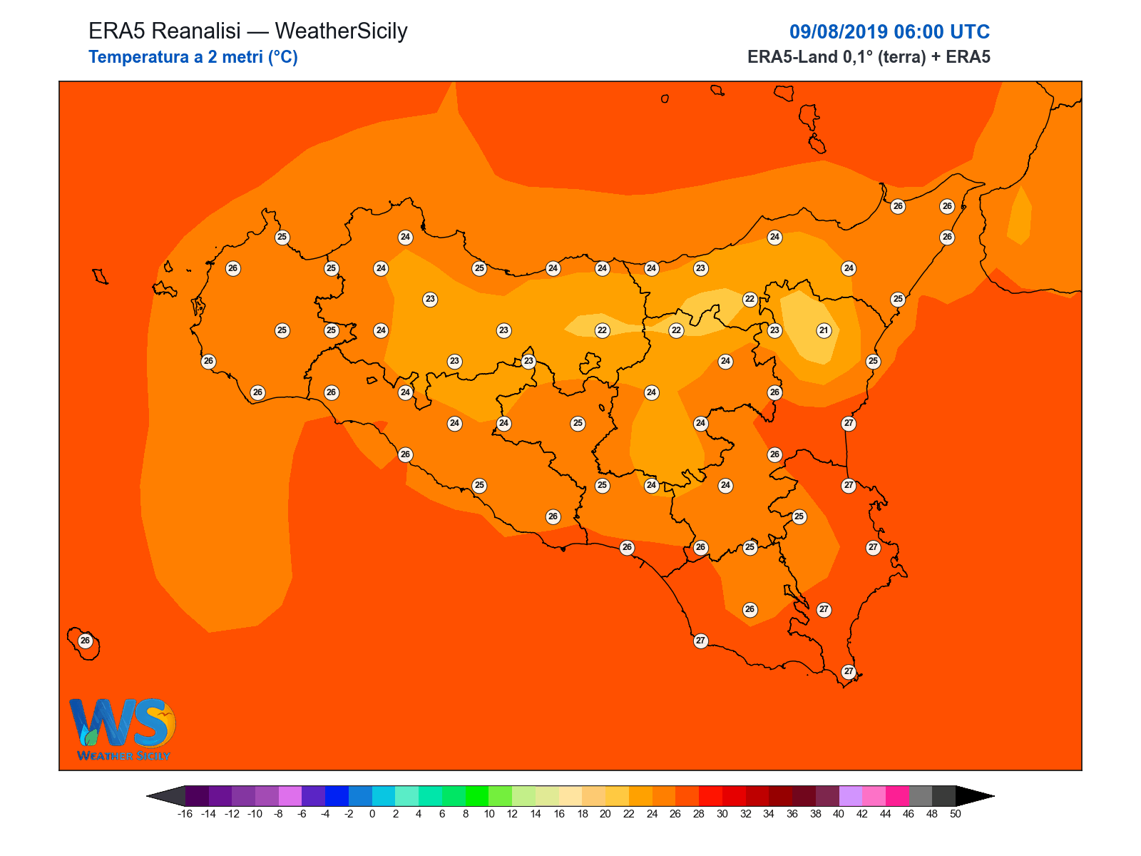 Temperatura a 2 metri · 2019080906