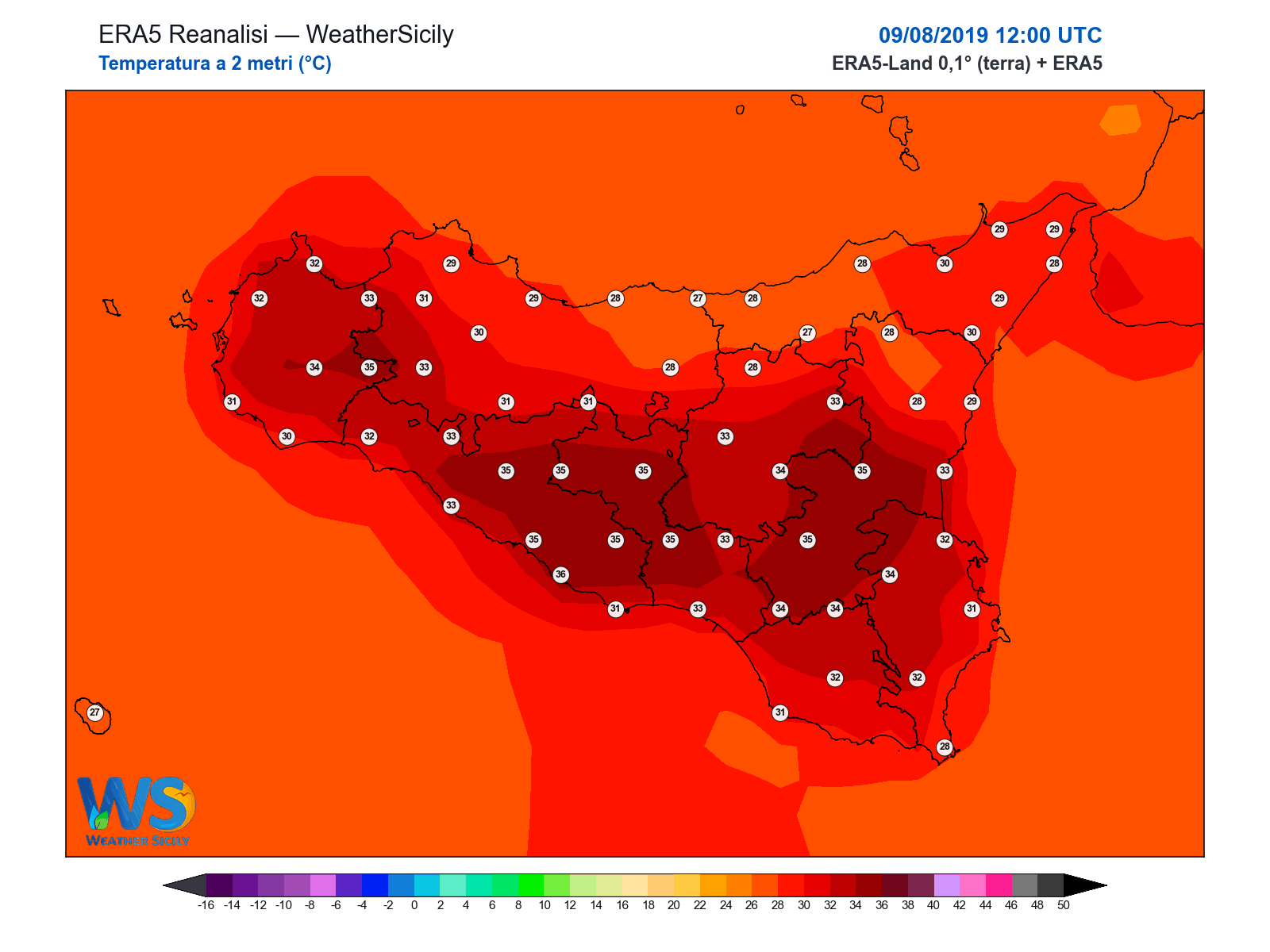 Temperatura a 2 metri · 2019080912