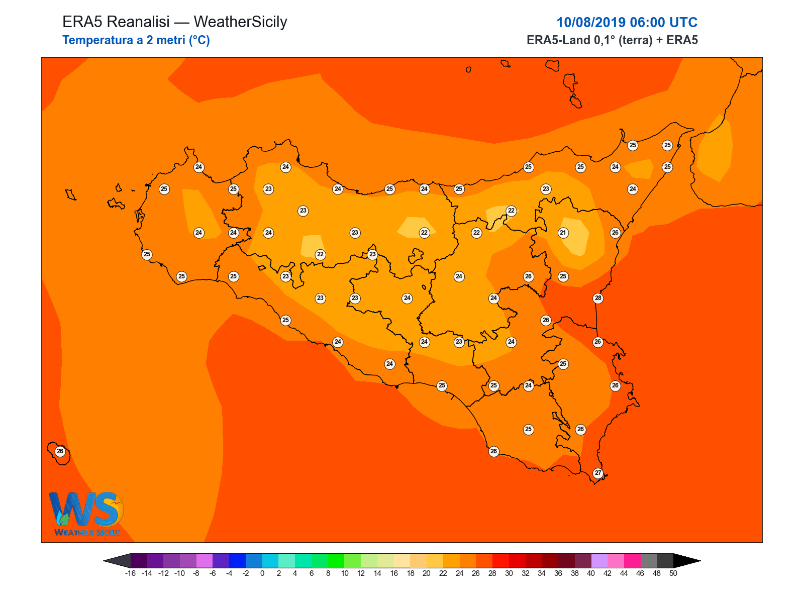 Temperatura a 2 metri · 2019081006