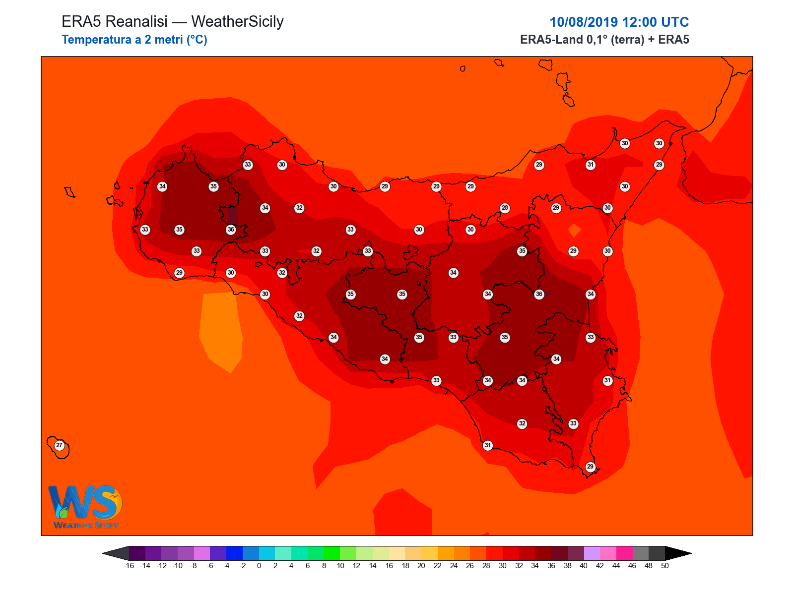 Temperatura a 2 metri · 2019081012