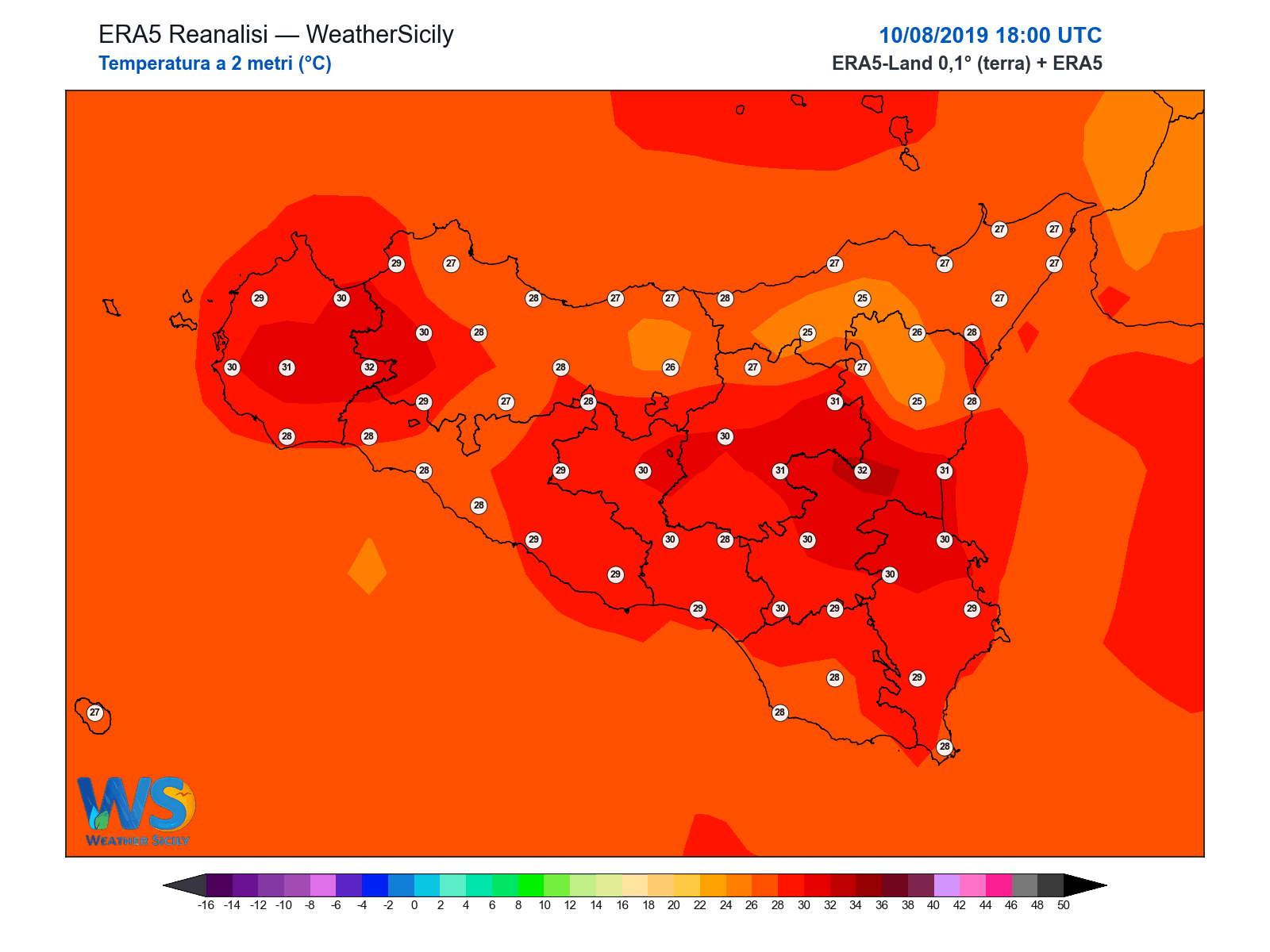Temperatura a 2 metri · 2019081018