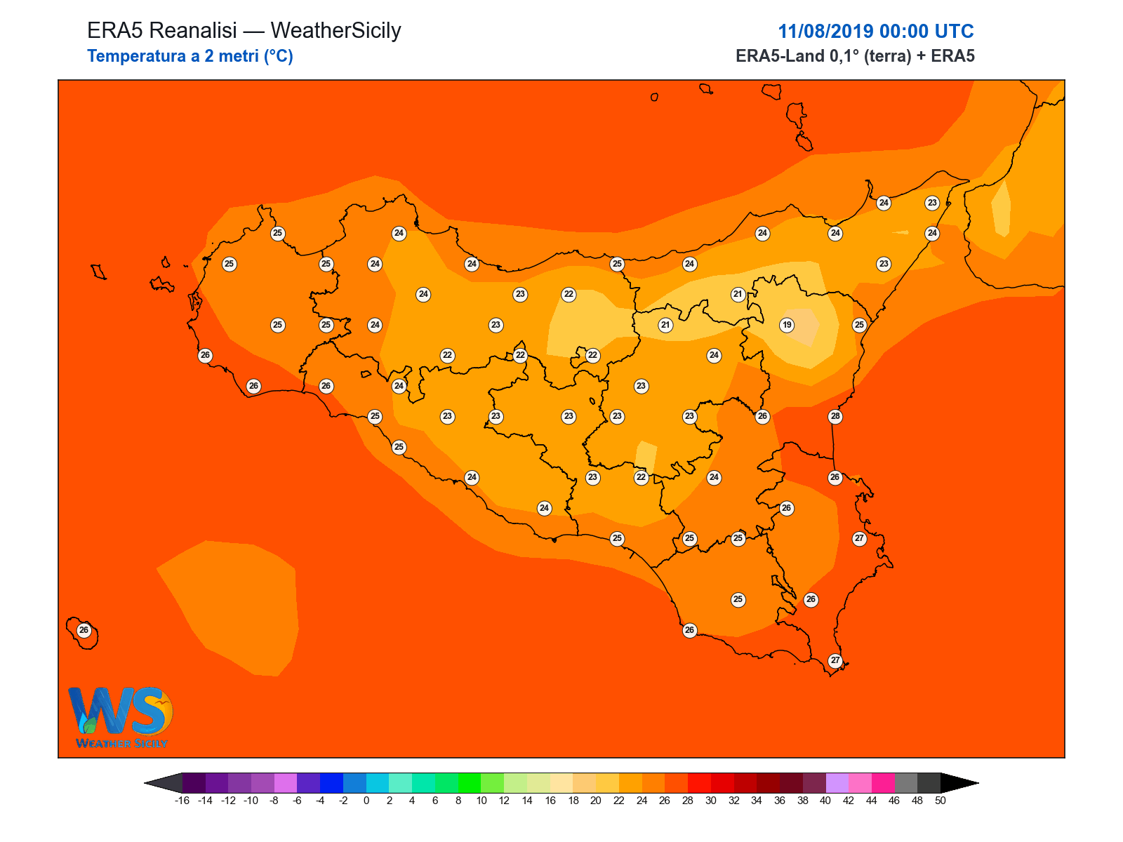 Temperatura a 2 metri · 2019081100