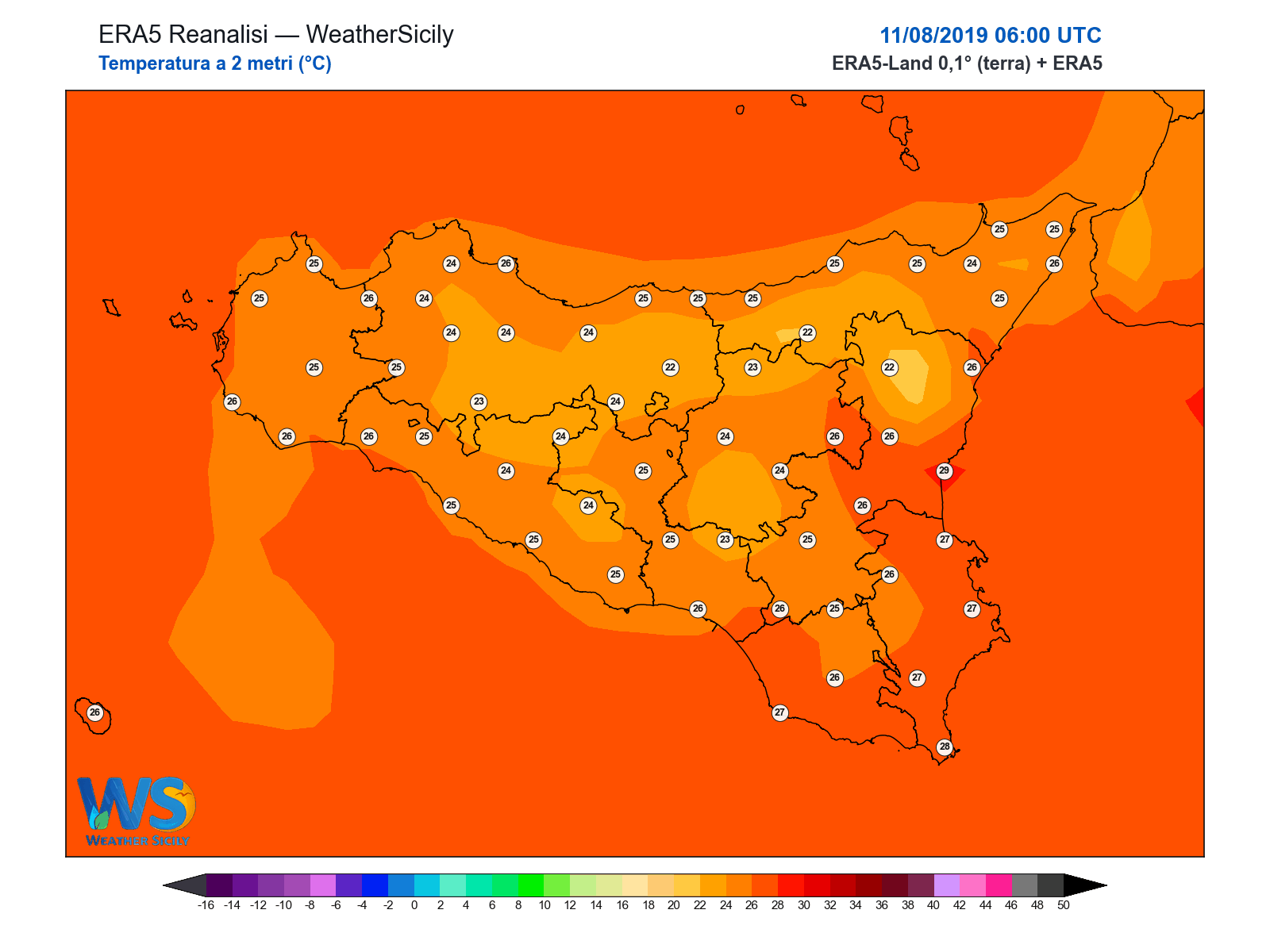 Temperatura a 2 metri · 2019081106