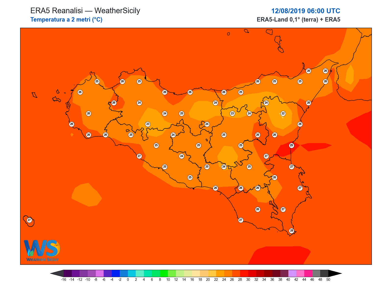 Temperatura a 2 metri · 2019081206