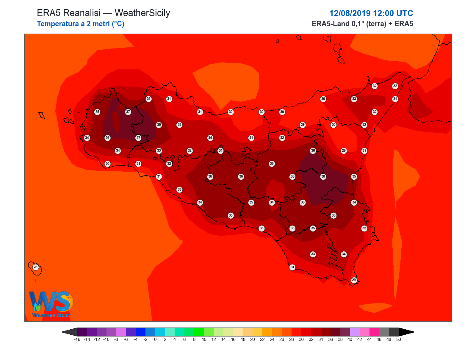 Temperatura a 2 metri · 2019081212