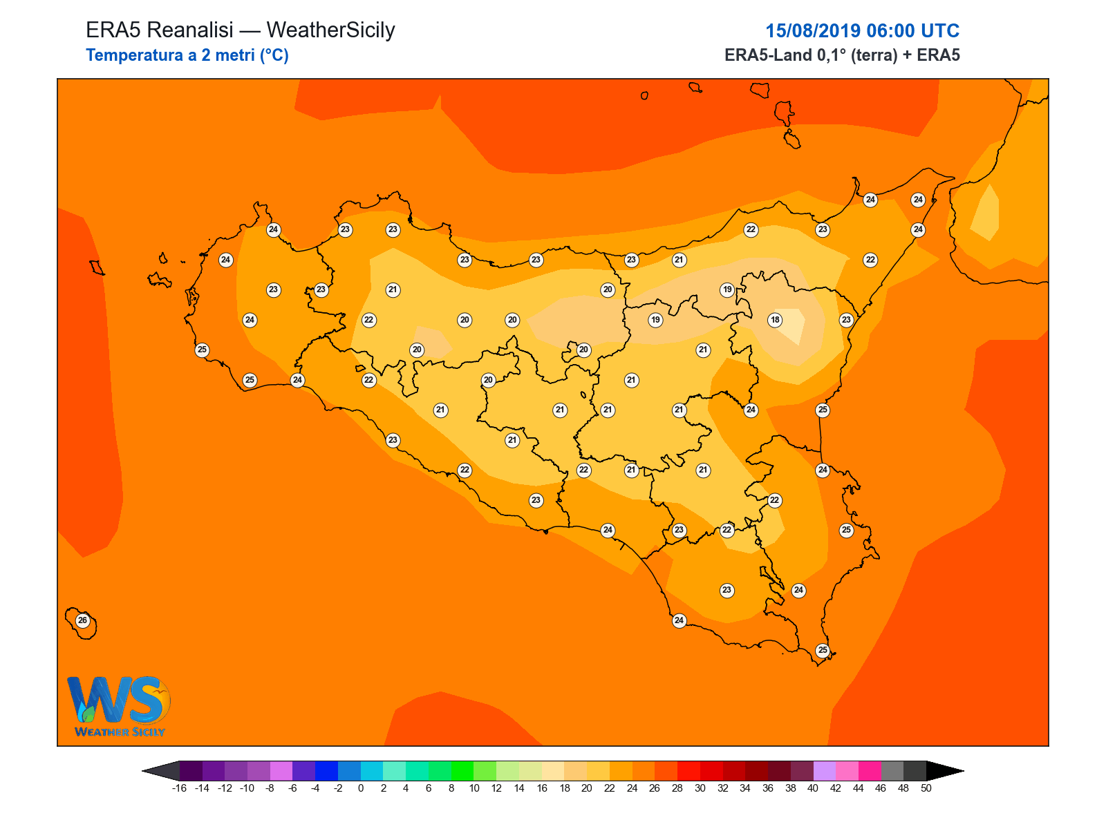 Temperatura a 2 metri · 2019081506